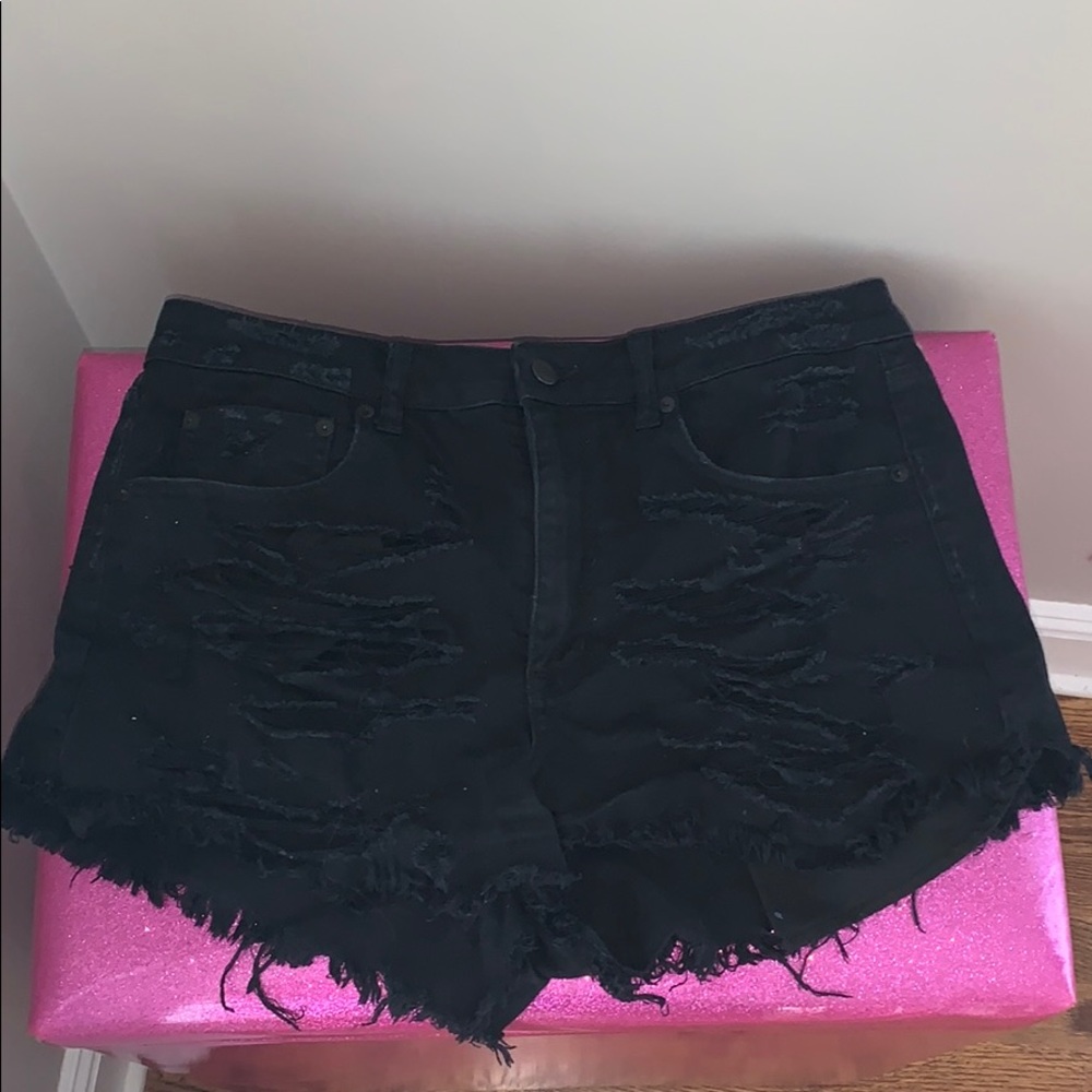 American Eagle Black Jean Shorts